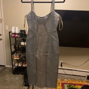 Herve ledger metallic Judith dress